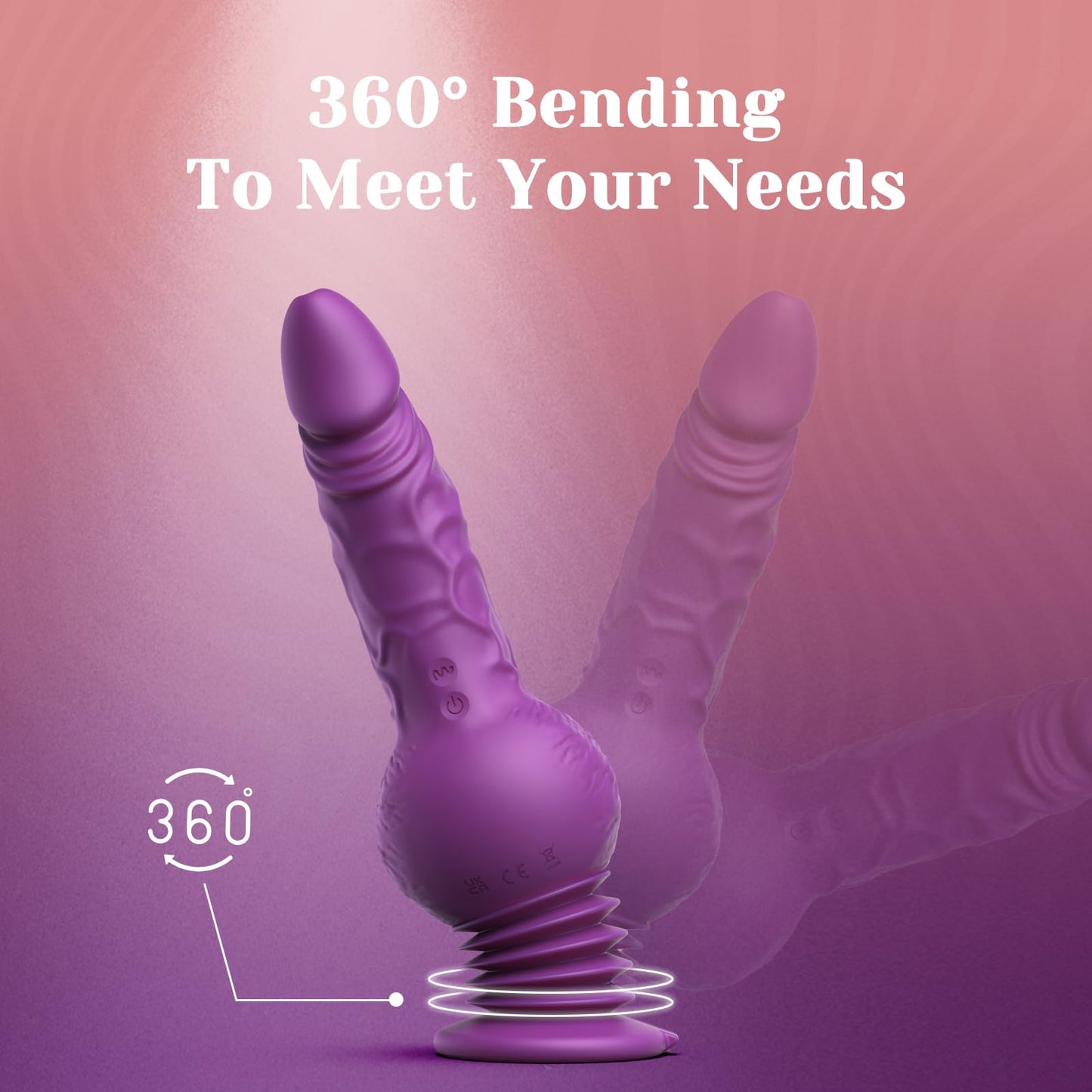 9.29 Inch Thrusting Dildo Vibrator for female in Pakistan | Realistic Silicone Dildos for G Spot Anal Stimulation with 10 Vibrating in Pakistan