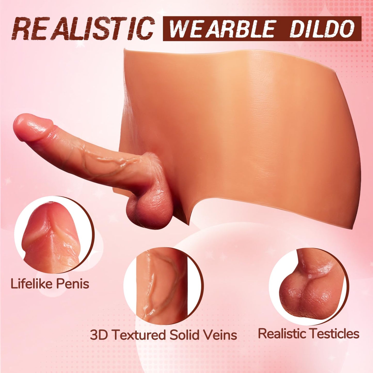 Strap on Dildo Sex Toys in Pakistan - Strap On Harness High Elastic Silicone Wearable Dildos Panties with 7.3'' Solid Penis, Realistic Dildo Transgender Clothing Adult Sex Toy for Lesbians Couple