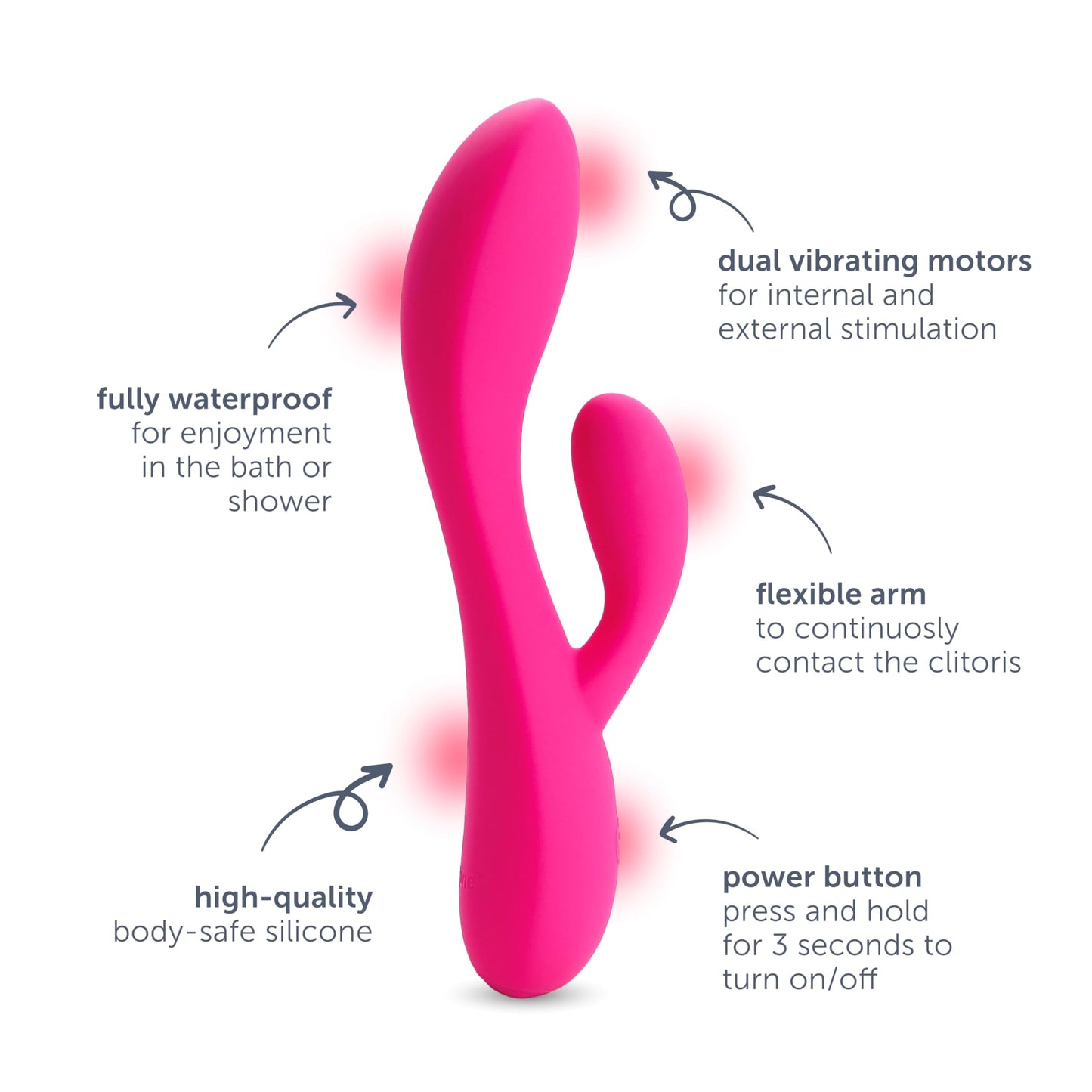 Buy Vibrator for Female in Pakistan | 10 Vibration Settings, Body-Safe Silicone, Waterproof, USB Rechargeable, for Women and Men