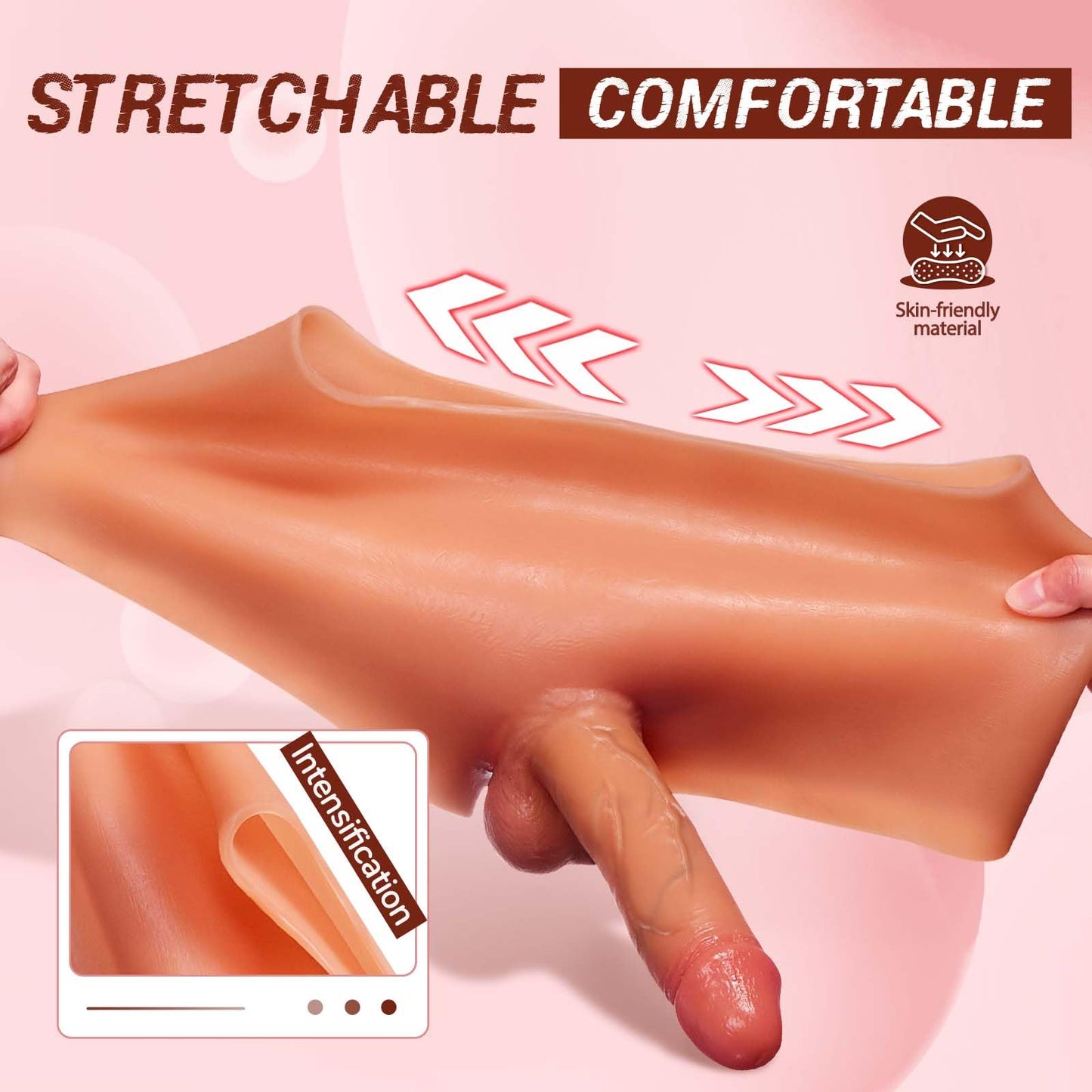 Strap on Dildo Sex Toys in Pakistan - Strap On Harness High Elastic Silicone Wearable Dildos Panties with 7.3'' Solid Penis, Realistic Dildo Transgender Clothing Adult Sex Toy for Lesbians Couple